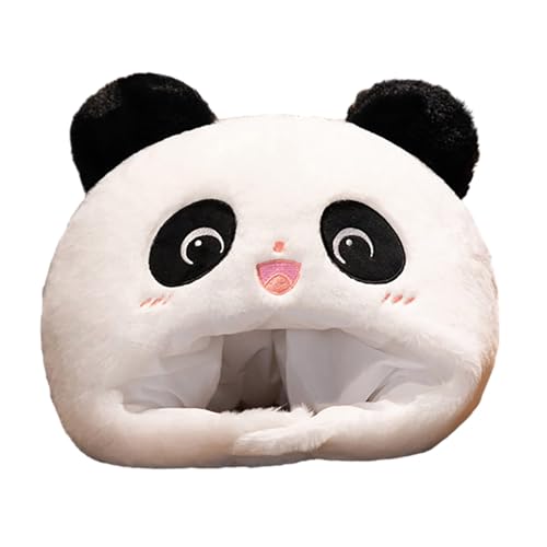 Wilitto Trendy Panda Hut Erwachsene Panda Hut Cartoon Panda Plüsch Hut Weiche Warme Elastische Winter Kopfbedeckungen für Erwachsene Perfekt für Cosplay Performance Foto Requisiten Panda von Wilitto