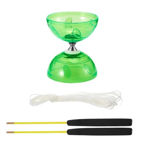 Will LIke Diabolo mit Kugellager, Kommt mit professionellem Stick,Freizeitsport, perfekt für Outdoor-Sportarten (Grün) von Will Like