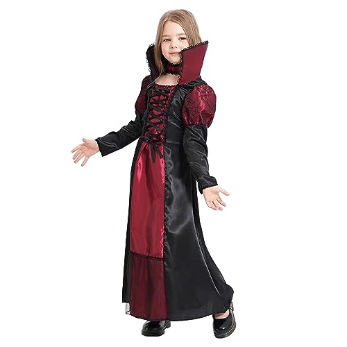 Willheoy Vampir Kostüm Kinder Mädchen Vampir Prinzessin Kostüm für Halloween Fasching Karneval Willheoy Vampir Kostüm Kinder Mädchen Vampir Prinzessin Kostüm für Halloween Fasching Karneval von Willheoy