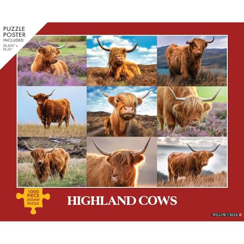 Highland Cows 1000-Piece Puzzle von Willow Creek Press