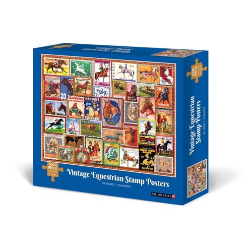Vintage Equestrian Stamp Posters Puzzle: 1000 Piece von WILLOW CREEK