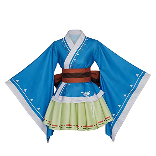 Willyacos Kimono, Cosplay, weibliches Kleid, Robe, Spiel, Cosplay-Kostüm, Anime, Lolita, Kimono-Kleid für Damen, Erwachsene, Blau, XL Willyacos Kimono, Cosplay, weibliches Kleid, Robe, Spiel, Cosplay-Kostüm, Anime, Lolita, Kimono-Kleid für Damen, Erwachsene, Blau, XL von Willyacos