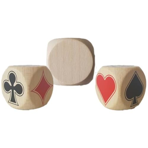 Wilson Jeux Set mit 6 Würfeln aus Ahornholz – 4 Seiten und 2 Leere Seiten auf jedem Würfel – Größe der Würfel 3 cm Wilson Jeux Set mit 6 Würfeln aus Ahornholz – 4 Seiten und 2 Leere Seiten auf jedem Würfel – Größe der Würfel 3 cm von Wilson jeux