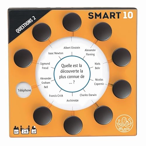 Wilson jeux | Nachfüllpack Smart 10 Französische Version | 200 Neue Fragen und 2000 Neue Antworten | Entfernen und Ersetzen der Karten aus Ihrem SMART10 Gehäuse oder Mixer Les Questions| MA009 von Wilson jeux