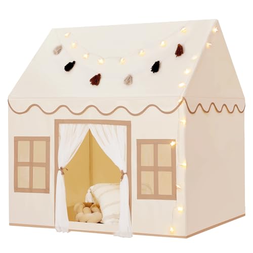 Wilwolfer Kinder Spielzelt mit Matte für Kleinkinder: Prinzessinnen Spielhaus mit Quastengirlande für Mädchen & Jungen - Großes Zelt für Indoor & Outdoor Wilwolfer Kinder Spielzelt mit Matte für Kleinkinder: Prinzessinnen Spielhaus mit Quastengirlande für Mädchen & Jungen - Großes Zelt für Indoor & Outdoor von Wilwolfer