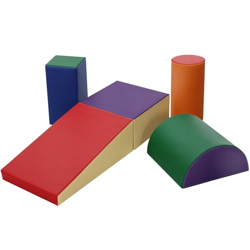 Wilwolfer Schaumstoff Bausteine Kinder Klettern: 5 Softbausteine Riesenbausteine Spielbausteine - Indoor Weiche Bausteine Baby Montessori Großbausteine Kletterspielzeug(Klassisch) Wilwolfer Schaumstoff Bausteine Kinder Klettern: 5 Softbausteine Riesenbausteine Spielbausteine - Indoor Weiche Bausteine Baby Montessori Großbausteine Kletterspielzeug(Klassisch) von Wilwolfer