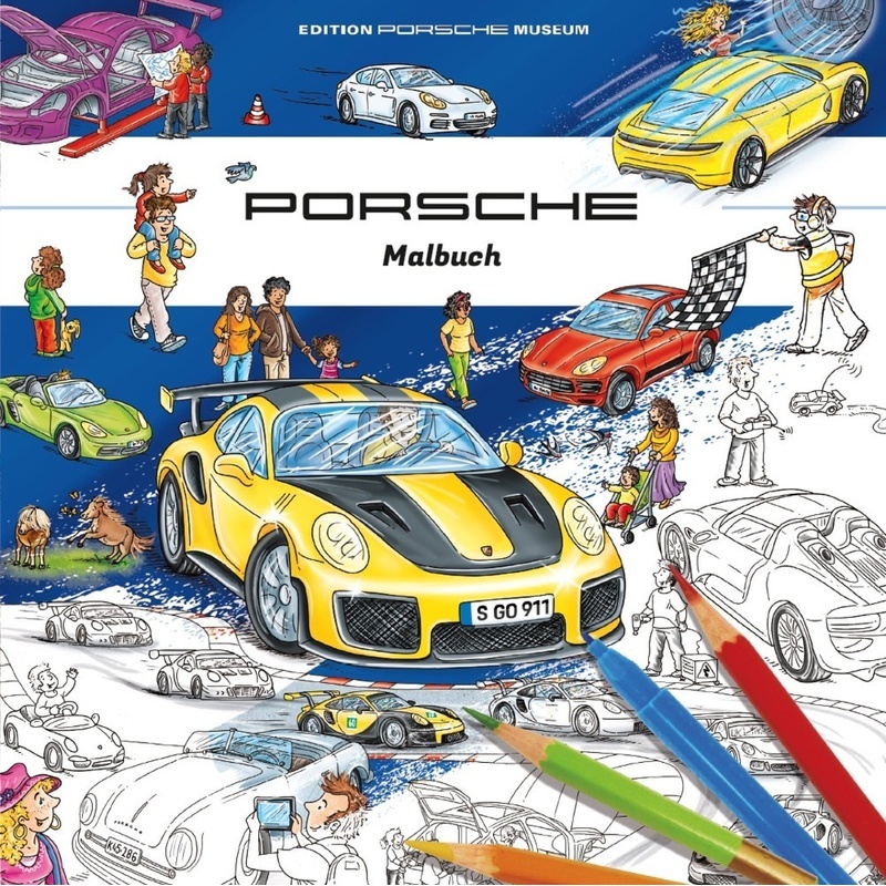 Porsche Malbuch für Kinder von Wimmelbuchverlag