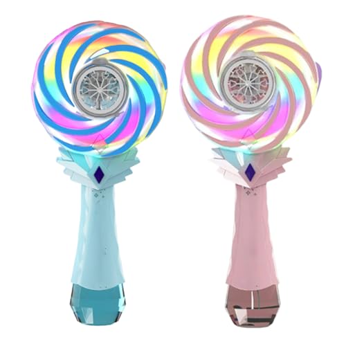 Wimnqie Blasenstab - Spielzeug Blasengerät - Wiederaufladbarer Windmühlenlollipop Mit Farbwechsel Für Draußen Kindergeburtstage Ostern Karneval von Wimnqie