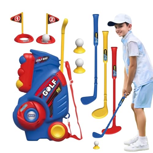 Wimnqie Golfschläger für Kleinkinder 3-5 Jahre - Tragbares Golfset Für Kleinkinder,Lernspielzeug Kinder Drinnen Draußen Garten Rasen Weihnachten Geschenk von Wimnqie