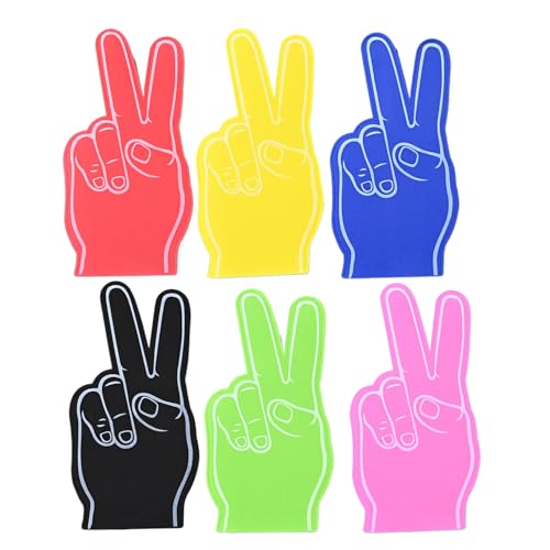 Wimnqie Schaumstoff Finger 6 Stück Hand Requisite Für Wettbewerbsspiele | Schaumstoff Finger Für Sport Für Basketball Baseball Fußball Fußballmannschaft Cheerleader von Wimnqie