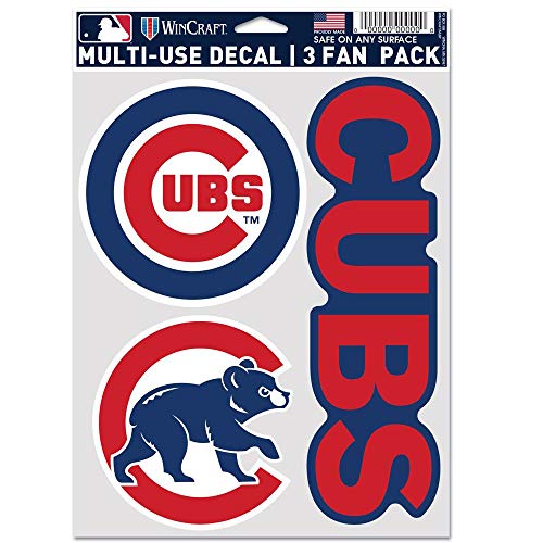 MLB Chicago Cubs Aufkleber, Mehrzweck-Fächer, 3er-Pack, Team-Farben, Einheitsgröße MLB Chicago Cubs Aufkleber, Mehrzweck-Fächer, 3er-Pack, Team-Farben, Einheitsgröße von Wincraft