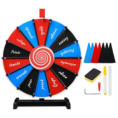 WinSpin 45.7 cm Preisrad DIY einführbare Tischplatte Spinning Wheel 14 Slots Fortune Design Karneval Spin Spiel DIY Serie von WinSpin
