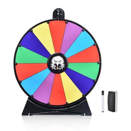 WinSpin 50,8 cm großes Preisrad mit 14 Schlitzen, trocken abwischbar, drehendes Rad, Tischglücksspiel für Kneipe, Party, Engagement, Messe, Adler WinSpin 50,8 cm großes Preisrad mit 14 Schlitzen, trocken abwischbar, drehendes Rad, Tischglücksspiel für Kneipe, Party, Engagement, Messe, Adler von WinSpin