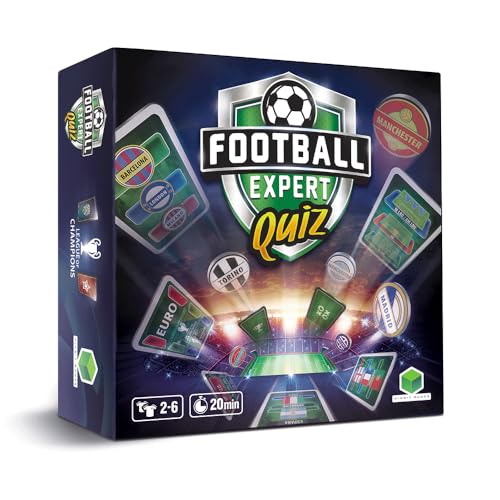 WINBIT Fußball Quizspiel für Kinder & Erwachsene – Reisespiel mit Karten – Fußball Geschenke Jungen – Denkspiel für 2–6 Spieler – Endlos viele Fragen – Fußballspiel kompakt von Winbit Games