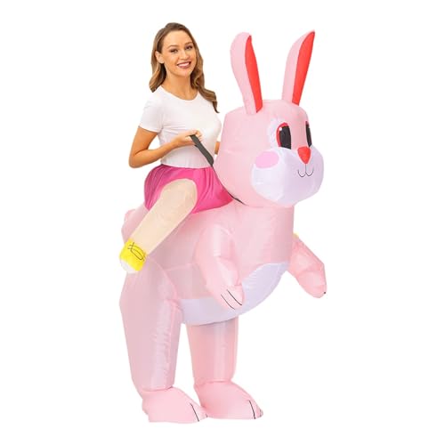 Windsfinr Osterhasen Kostüm Erwachsene Lustige Aufblasbares Hasenkostüm Herren Damen Kaninchen Kostüm Aufblasbar für Erwachsene Cosplay Party von Windsfinr