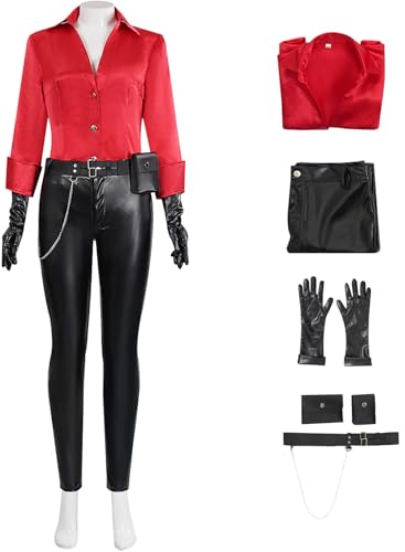 Windskids Ada Wong Kostüm Damen Fasching Cosplay Game 6 Geheimdienst Ada Wong Uniform Hemd Hose Handschuhe Taillengürtel Set für Halloween Karneval Party Geburtstag Maskerade Performance Verkleidung Windskids Ada Wong Kostüm Damen Fasching Cosplay Game 6 Geheimdienst Ada Wong Uniform Hemd Hose Handschuhe Taillengürtel Set für Halloween Karneval Party Geburtstag Maskerade Performance Verkleidung von Windskids
