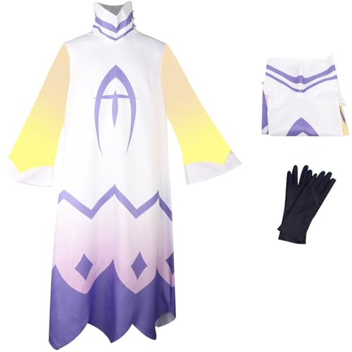 Windskids Adam Kostüm Herren Cosplay Hazbin Hotel Angel Demon Adam Uniform mit Handschuhe für Halloween Karneval Party Geburtstag Maskerade Performance Verkleidung von Windskids