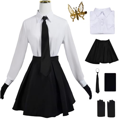 Windskids Akiko Yosano Kostüm Damen Cosplay Anime Bungo Stray Dogs Uniform Set Top Rock Krawatte Handschuhe Socken mit Haarspange für Fancy Dress Up Halloween Karneval Party Maskerade Verkleidung Windskids Akiko Yosano Kostüm Damen Cosplay Anime Bungo Stray Dogs Uniform Set Top Rock Krawatte Handschuhe Socken mit Haarspange für Fancy Dress Up Halloween Karneval Party Maskerade Verkleidung von Windskids