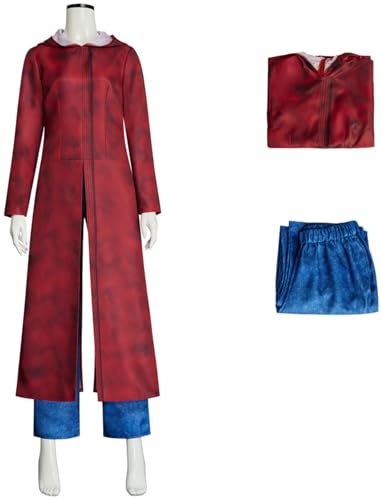 Windskids Amanda Kostüm Damen Fasching Cosplay Horrorfilm Mörder Amanda Young Uniform Top und Hose für Fancy Dress Up Halloween Karneval Party Maskerade Rollenspiel Verkleidung von Windskids