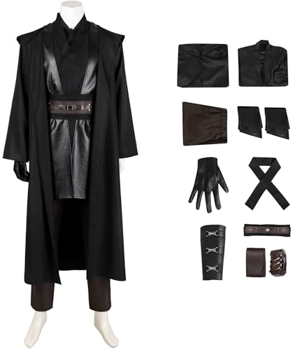 Windskids Anakin Kostüm Herren Cosplay Planet Krieg 3 Sith Anakin Skywalker Jedi Knight Deluxe Komplett Uniform mit Zubehör Set für Halloween Karneval Party Maskerade Theater Performance Verkleidung Windskids Anakin Kostüm Herren Cosplay Planet Krieg 3 Sith Anakin Skywalker Jedi Knight Deluxe Komplett Uniform mit Zubehör Set für Halloween Karneval Party Maskerade Theater Performance Verkleidung von Windskids