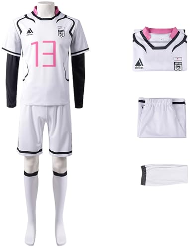 Windskids Anime Blue Lock Kostüm Rosa Weiß Top Shorts und Socken Oliver Aiku Itoshi Sae Shidou Ryuusei Shirayuki High School Fußballtraining Sportbekleidung für Halloween Karneval Party Verkleidung Windskids Anime Blue Lock Kostüm Rosa Weiß Top Shorts und Socken Oliver Aiku Itoshi Sae Shidou Ryuusei Shirayuki High School Fußballtraining Sportbekleidung für Halloween Karneval Party Verkleidung von Windskids