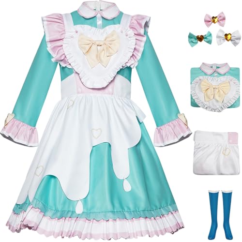 Windskids Anime Rain Maid Kostüm Damen Cosplay Spiel Needy Girl Overdose Charakter Kangel Ame Chan Rain Uniform Kleid Schürze Socken Kopfteil für Fancy Dress Up Halloween Karneval Party Verkleidung Windskids Anime Rain Maid Kostüm Damen Cosplay Spiel Needy Girl Overdose Charakter Kangel Ame Chan Rain Uniform Kleid Schürze Socken Kopfteil für Fancy Dress Up Halloween Karneval Party Verkleidung von Windskids