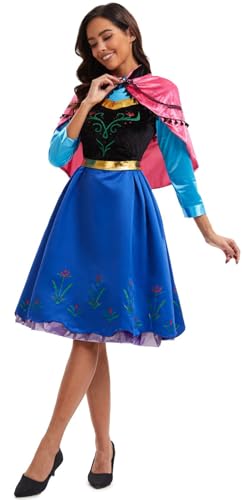 Windskids Anna Kostüm Damen Fasching Verkleidung Arendelle Königin Anna Kleid mit Schal Bunad Outfit Weihnachten Karneval Halloween Party Fest Geburtstag Prinzessin Kostüm Windskids Anna Kostüm Damen Fasching Verkleidung Arendelle Königin Anna Kleid mit Schal Bunad Outfit Weihnachten Karneval Halloween Party Fest Geburtstag Prinzessin Kostüm von Windskids