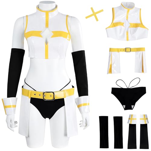 Windskids Aria Kisaki Kostüm Damen Cosplay Anime 2.5 Dimensional Seduction Leder Uniform Top Rock Shorts Ärmel Socken Tiara Flügel Set für Fancy Dress Up Halloween Karneval Party Maskerade Verkleidung Windskids Aria Kisaki Kostüm Damen Cosplay Anime 2.5 Dimensional Seduction Leder Uniform Top Rock Shorts Ärmel Socken Tiara Flügel Set für Fancy Dress Up Halloween Karneval Party Maskerade Verkleidung von Windskids