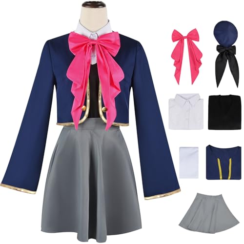 Windskids Arima Kana Kostüm mit Hut Damen Cosplay Oshi no ko Arima Kana Anime Schuluniform Jacke Weste Top Rock Fliege Socken Set für Fancy Dress Up Halloween Karneval Party Maskerade Verkleidung Windskids Arima Kana Kostüm mit Hut Damen Cosplay Oshi no ko Arima Kana Anime Schuluniform Jacke Weste Top Rock Fliege Socken Set für Fancy Dress Up Halloween Karneval Party Maskerade Verkleidung von Windskids
