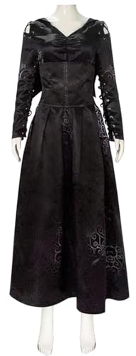 Windskids Bella Kostüm Damen Cosplay Zauberschule Wizard Bellatrix Lestrange Uniform Gothic Vintage Maxi Kleider für Halloween Karneval Geburtstag Party Maskerade Performance Verkleidung, Schwarz Windskids Bella Kostüm Damen Cosplay Zauberschule Wizard Bellatrix Lestrange Uniform Gothic Vintage Maxi Kleider für Halloween Karneval Geburtstag Party Maskerade Performance Verkleidung, Schwarz von Windskids