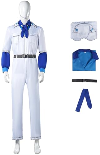 Windskids Benny Kostüm Herren Cosplay ABBA Band Benny Andersson 70er Vintage Jumpsuit und Top Schal Gürtel Anzug 4 Stück für Halloween Karneval Party Maskerade Performance Verkleidung Windskids Benny Kostüm Herren Cosplay ABBA Band Benny Andersson 70er Vintage Jumpsuit und Top Schal Gürtel Anzug 4 Stück für Halloween Karneval Party Maskerade Performance Verkleidung von Windskids