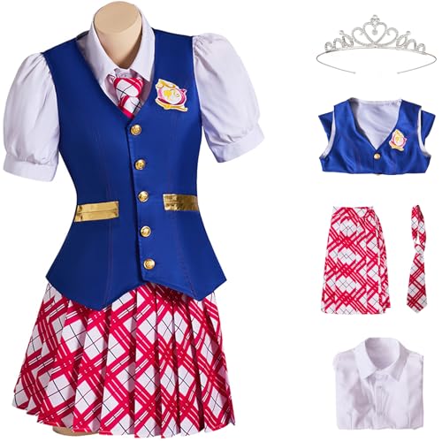 Windskids Damen Delancey Devin Kostüm Barbi Prinzessin Academy Schuluniform Weste Hemd Rock Krawatte Krone Set für Halloween Karneval Party Geburtstag Maskerade Anime Performance Verkleidung Windskids Damen Delancey Devin Kostüm Barbi Prinzessin Academy Schuluniform Weste Hemd Rock Krawatte Krone Set für Halloween Karneval Party Geburtstag Maskerade Anime Performance Verkleidung von Windskids