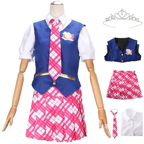 Windskids Damen Delancey Devin Kostüm Cosplay Barbi Prinzessin Academy Schuluniform Weste Hemd Rock Krawatte Krone Set 5 Stück für Halloween Karneval Party Maskerade Bühne Performance Verkleidung Windskids Damen Delancey Devin Kostüm Cosplay Barbi Prinzessin Academy Schuluniform Weste Hemd Rock Krawatte Krone Set 5 Stück für Halloween Karneval Party Maskerade Bühne Performance Verkleidung von Windskids