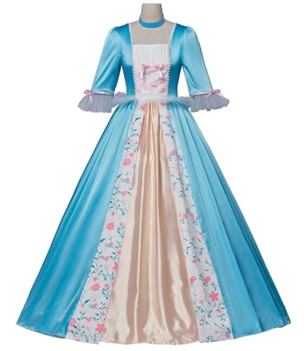 Windskids Damen Prinzessin Erika Kostüm Blau Mittelalterlich Vintage Lang Schnürung Ballkleider für Fancy Dress Up Halloween Karneval Party Maskerade Performance Maxikleid Verkleidung Windskids Damen Prinzessin Erika Kostüm Blau Mittelalterlich Vintage Lang Schnürung Ballkleider für Fancy Dress Up Halloween Karneval Party Maskerade Performance Maxikleid Verkleidung von Windskids