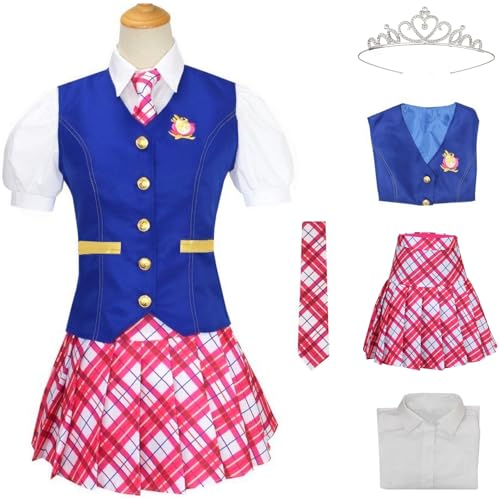 Windskids Delancey Devin Kostüm Damen Cosplay Barbi Prinzessin Academy Schuluniform Weste Hemd Rock Krawatte Krone Set 5 Stück für Halloween Karneval Party Maskerade Bühne Performance Verkleidung Windskids Delancey Devin Kostüm Damen Cosplay Barbi Prinzessin Academy Schuluniform Weste Hemd Rock Krawatte Krone Set 5 Stück für Halloween Karneval Party Maskerade Bühne Performance Verkleidung von Windskids