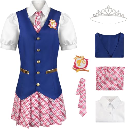 Windskids Delancey Devin Kostüm Damen Cosplay Barbi Prinzessin Academy Schuluniform Weste Hemd Rock Krawatte Krone Set für Halloween Karneval Party Geburtstag Maskerade Anime Performance Verkleidung Windskids Delancey Devin Kostüm Damen Cosplay Barbi Prinzessin Academy Schuluniform Weste Hemd Rock Krawatte Krone Set für Halloween Karneval Party Geburtstag Maskerade Anime Performance Verkleidung von Windskids