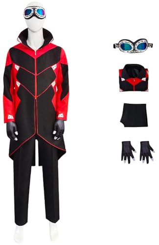 Windskids Dr. Eggman Kostüm mit Brille Handschuhe Herren Cosplay Movie Ivo Robotnik Outfit Komplett Uniform Jacke und Hose Anzug 4 Stück für Halloween Karneval Party Maskerade Performance Verkleidung Windskids Dr. Eggman Kostüm mit Brille Handschuhe Herren Cosplay Movie Ivo Robotnik Outfit Komplett Uniform Jacke und Hose Anzug 4 Stück für Halloween Karneval Party Maskerade Performance Verkleidung von Windskids