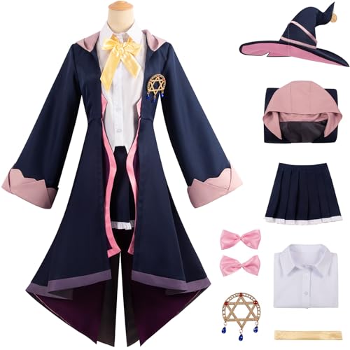 Windskids Elaina Kostüm mit Hut Damen Cosplay Wandering Witch Elaina Komplett Anime Uniform Kapuzenjacke und Zubehör Set für Fancy Dress Up Halloween Karneval Party Maskerade Rollenspiel Verkleidung Windskids Elaina Kostüm mit Hut Damen Cosplay Wandering Witch Elaina Komplett Anime Uniform Kapuzenjacke und Zubehör Set für Fancy Dress Up Halloween Karneval Party Maskerade Rollenspiel Verkleidung von Windskids
