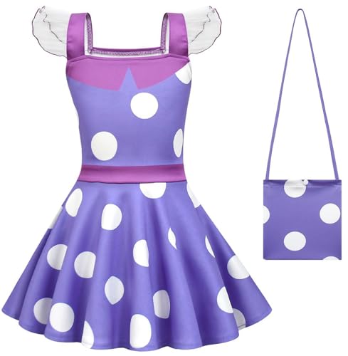 Windskids Envy Kostüm mit Tasche Mädchen Fasching Gehirn Geheimdienst Envy Ballerina Tupfen Kleid für Kinder Halloween Weihnachten Karneval Party Geburtstag Maskerade Verkleidung, Lila Windskids Envy Kostüm mit Tasche Mädchen Fasching Gehirn Geheimdienst Envy Ballerina Tupfen Kleid für Kinder Halloween Weihnachten Karneval Party Geburtstag Maskerade Verkleidung, Lila von Windskids