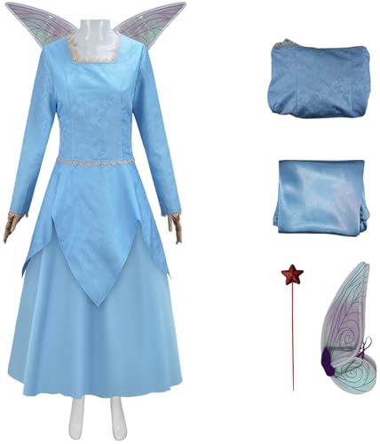Windskids Fairy Godmother Kostüm Damen Cosplay Fiona Fairy Godmother Vintage Uniform Top Rock mit Stab Flügel Set für Fancy Dress Up Halloween Karneval Party Maskerade Theater Performance Verkleidung Windskids Fairy Godmother Kostüm Damen Cosplay Fiona Fairy Godmother Vintage Uniform Top Rock mit Stab Flügel Set für Fancy Dress Up Halloween Karneval Party Maskerade Theater Performance Verkleidung von Windskids