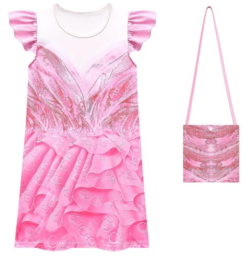 Windskids Galinda Kostüm Mädchen Fasching Cosplay Wicked Fee Galinda Ballerina Kleid mit Tasche Set für Fancy Dress Up Halloween Weihnachten Karneval Party Geburtstag Maskerade Verkleidung, Rosa Windskids Galinda Kostüm Mädchen Fasching Cosplay Wicked Fee Galinda Ballerina Kleid mit Tasche Set für Fancy Dress Up Halloween Weihnachten Karneval Party Geburtstag Maskerade Verkleidung, Rosa von Windskids