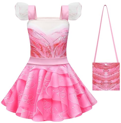 Windskids Galinda Kostüm Mädchen Fasching Cosplay Wicked Fee Galinda Ballerina Kleid mit Tasche Set für Fancy Dress Up Halloween Weihnachten Karneval Party Geburtstag Maskerade Verkleidung, Rosa Windskids Galinda Kostüm Mädchen Fasching Cosplay Wicked Fee Galinda Ballerina Kleid mit Tasche Set für Fancy Dress Up Halloween Weihnachten Karneval Party Geburtstag Maskerade Verkleidung, Rosa von Windskids