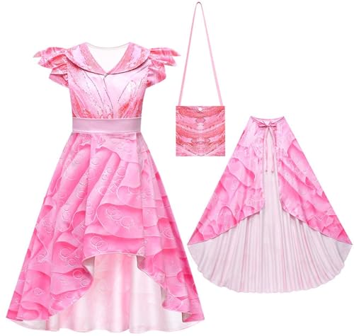 Windskids Galinda Kostüm Mädchen Fasching Cosplay Wicked Fee Galinda Ballerina Kleid mit Tasche Umhang für Fancy Dress Up Halloween Weihnachten Karneval Party Geburtstag Maskerade Verkleidung, Rosa Windskids Galinda Kostüm Mädchen Fasching Cosplay Wicked Fee Galinda Ballerina Kleid mit Tasche Umhang für Fancy Dress Up Halloween Weihnachten Karneval Party Geburtstag Maskerade Verkleidung, Rosa von Windskids