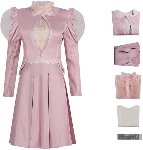 Windskids Glinda Kostüm Damen Cosplay Wicked Glinda Elegant Dame Rosa Jacke Bluse Futter Rock Set für Halloween Karneval Party Maskerade Performance Verkleidung Windskids Glinda Kostüm Damen Cosplay Wicked Glinda Elegant Dame Rosa Jacke Bluse Futter Rock Set für Halloween Karneval Party Maskerade Performance Verkleidung von Windskids