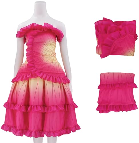 Windskids Glinda Kostüm Damen Cosplay Wicked Glinda Fee Hülsen Abendkleider Top und Rock für Fancy Dress Up Halloween Weihnachten Karneval Party Geburtstag Maskerade Performance Verkleidung, Rose Windskids Glinda Kostüm Damen Cosplay Wicked Glinda Fee Hülsen Abendkleider Top und Rock für Fancy Dress Up Halloween Weihnachten Karneval Party Geburtstag Maskerade Performance Verkleidung, Rose von Windskids