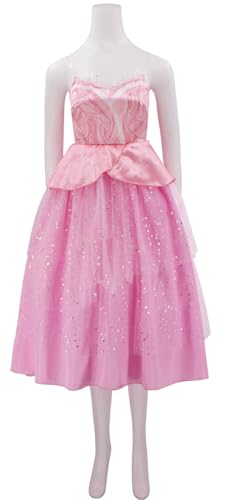 Windskids Glinda Kostüm Damen Cosplay Wicked Glinda Fee Rosa Glitzer Kleid für Halloween Weihnachten Karneval Party Hochzeit Maskerade Performance Verkleidung von Windskids