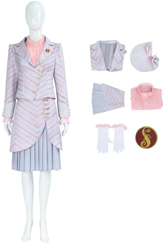 Windskids Glinda Kostüm Damen Cosplay Wicked Hexe Glinda Elegant Vintage Dame Uniform mit Hut Handschuhe Anzug 6 Stück für Halloween Karneval Geburtstag Party Maskerade Performance Verkleidung Windskids Glinda Kostüm Damen Cosplay Wicked Hexe Glinda Elegant Vintage Dame Uniform mit Hut Handschuhe Anzug 6 Stück für Halloween Karneval Geburtstag Party Maskerade Performance Verkleidung von Windskids