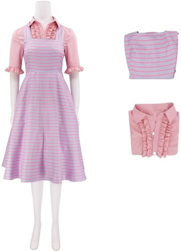 Windskids Glinda Kostüm Damen Cosplay Wicked Hexe Glinda Uniform Plaid Kleid und Hemd Set für Fancy Dress Up Halloween Karneval Geburtstag Party Maskerade Performance Verkleidung, Rosa Windskids Glinda Kostüm Damen Cosplay Wicked Hexe Glinda Uniform Plaid Kleid und Hemd Set für Fancy Dress Up Halloween Karneval Geburtstag Party Maskerade Performance Verkleidung, Rosa von Windskids