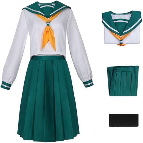 Windskids Gushing Over Magical Girls Kostüm Damen Cosplay Magia Azure Hanabi Haruka Araga Kiwi Tenkawa Kaoruko Hiiragi Utena Schuluniform Set für Halloween Karneval Party Anime Performance Verkleidung von Windskids