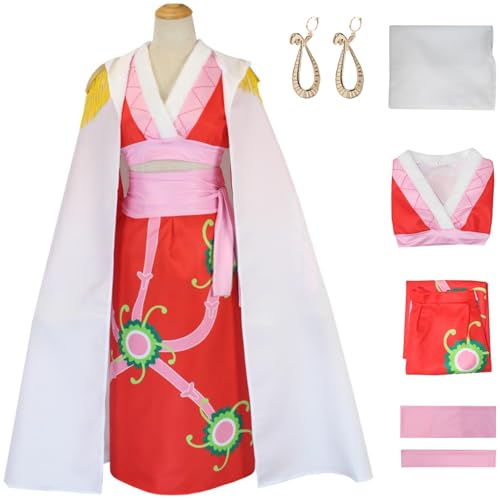 Windskids Hancock Kostüm mit Ohrringe Damen Verkleidung Anime Piraten Kaiserin Boa Hancock Komplett Uniform Umhang Oberteil Rock Gürtel Set für Halloween Karneval Party Maskerade Performance Costume Windskids Hancock Kostüm mit Ohrringe Damen Verkleidung Anime Piraten Kaiserin Boa Hancock Komplett Uniform Umhang Oberteil Rock Gürtel Set für Halloween Karneval Party Maskerade Performance Costume von Windskids